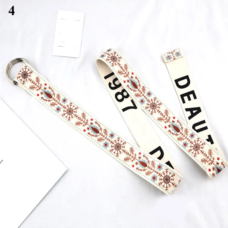 

Пояс в стиле Харадзюку для мужчин и женщин, украшение для джинсов, платьев, брюк, двухсторонний пояс с вышивкой в стиле панк, 1 шт.