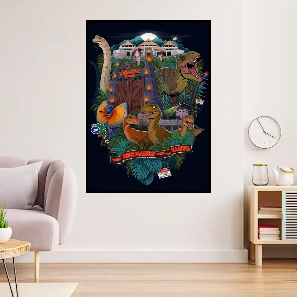 Постер в стиле фильма Парк Юрского периода Настенная картина с принтом для