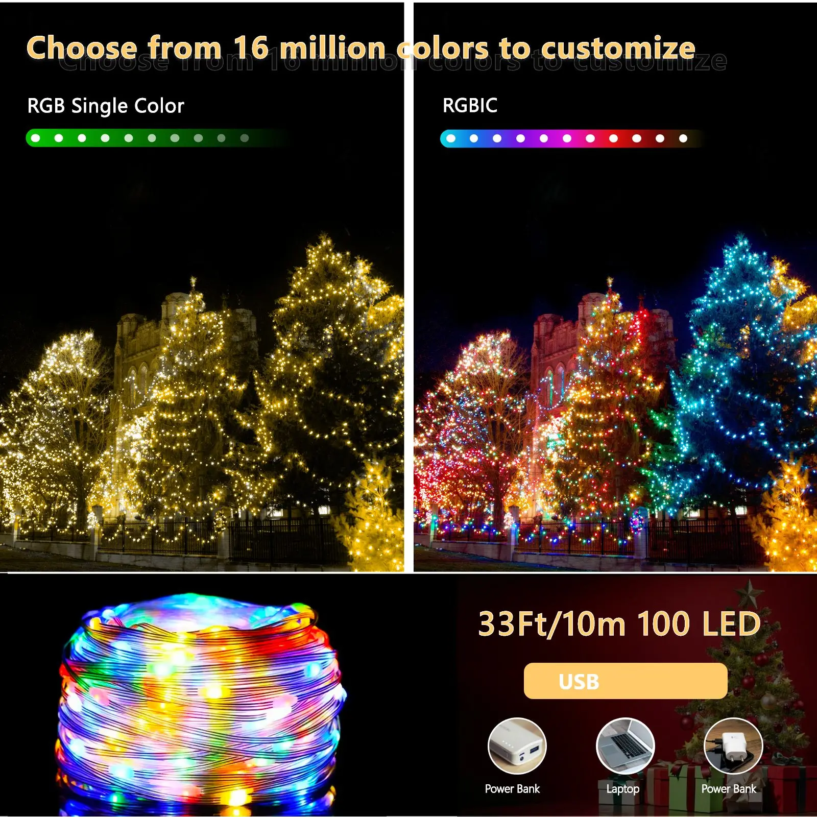 USB светодиодные ленты Bluetooth APP Control RGB Изменение цвета умные гирлянды с ИК-пультом