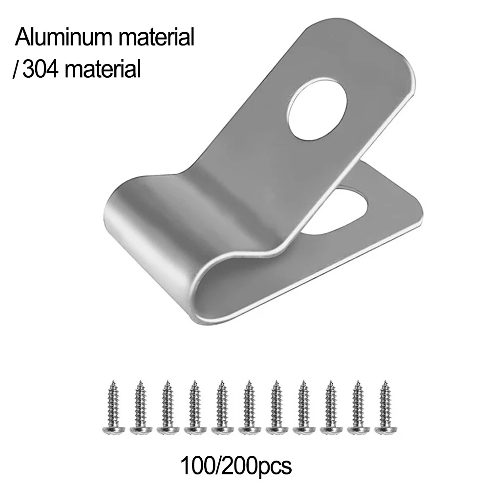 

100/200PCS Fence Wire Clamps Agricultural Fencing Mounting Clips Stainless Steel Wire Protect Farm Home Farm Tools