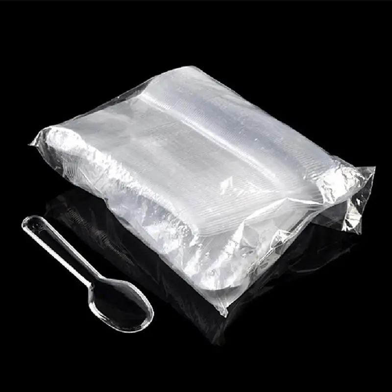 

200pcs Mini Clear Plastic Spoons Disposable Flatware Spoons for Jelly Ice Cream Dessert Appetizer