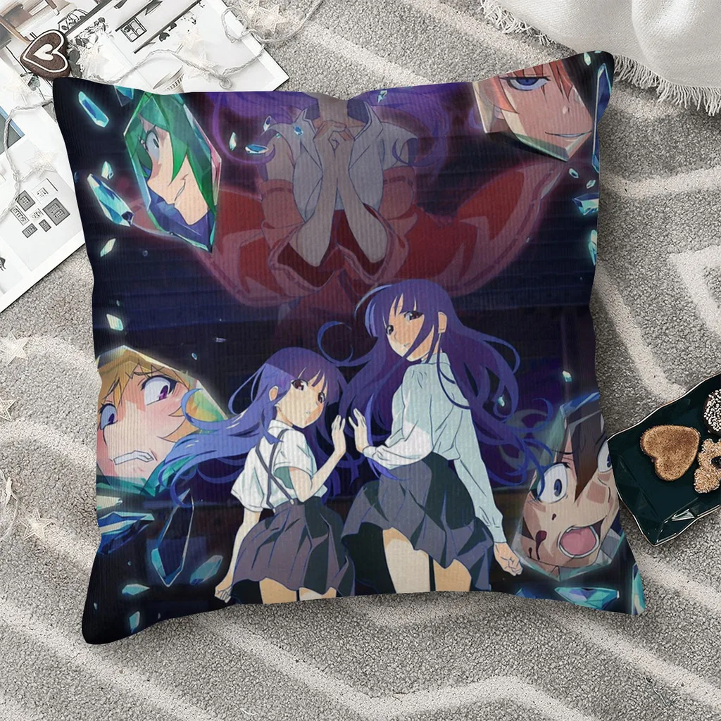 

Horror Anime Cojines Higurashi no Naku Koro ni Throw Pillow Case Cushion Covers Home Sofa Chair Decorative Backpack