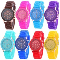 geneva fashion women quartz watches casual digital watch silica gel candy colors student family wristwatches moda mujer clock