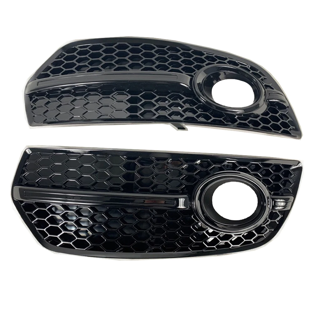 

Крышка противотуманной фары для Audi Q5 Standard 2009 2010 2011 2012, решетка переднего бампера 8T 0807681 F HONEYCOMB Аксессуары Глянцевый Черный