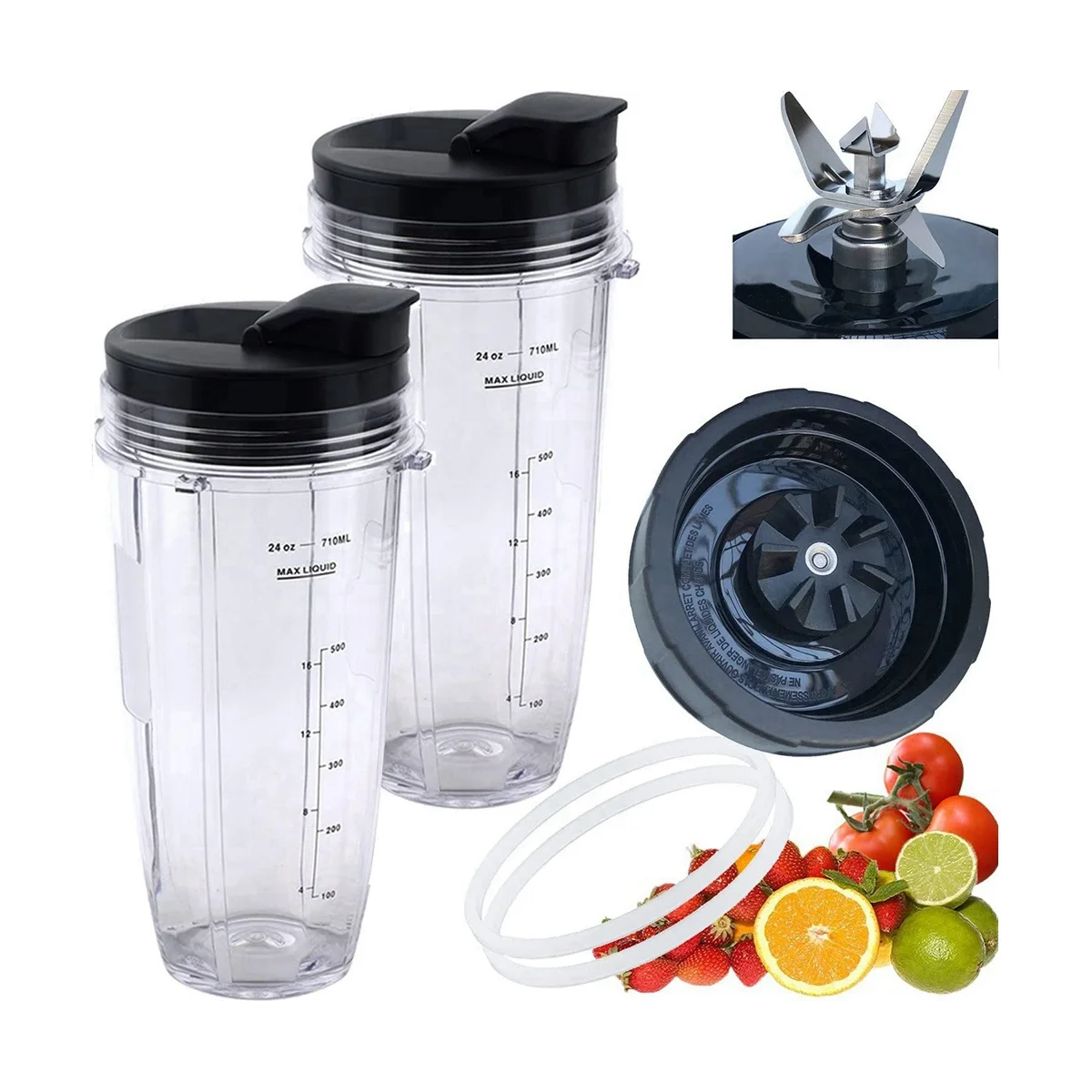 Replacement Blender Blade and 24Oz Cups Accessories, Only Co