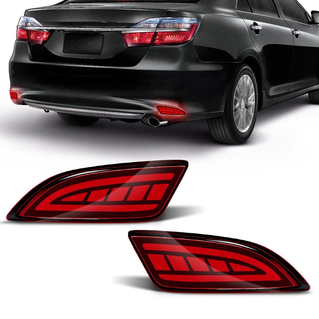 

Светодиодный отражатель заднего бампера для Toyota Camry 2015 2016/Felder 2015-2018 Тормозной задний фонарь, указатель поворота