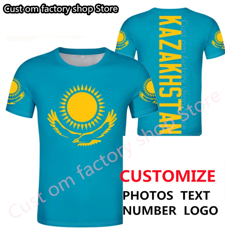 

KAZAKHSTAN t shirt diy free custom made name number kaz t-shirt nation flag kz russian kazakh country college print logo clothes