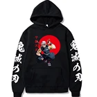 Толстовка с капюшоном с изображением рассекающего демонов аниме, пуловеры, свитшоты, топы с графическим принтом удзи Тенген, Повседневная Уличная одежда в стиле хип-хоп