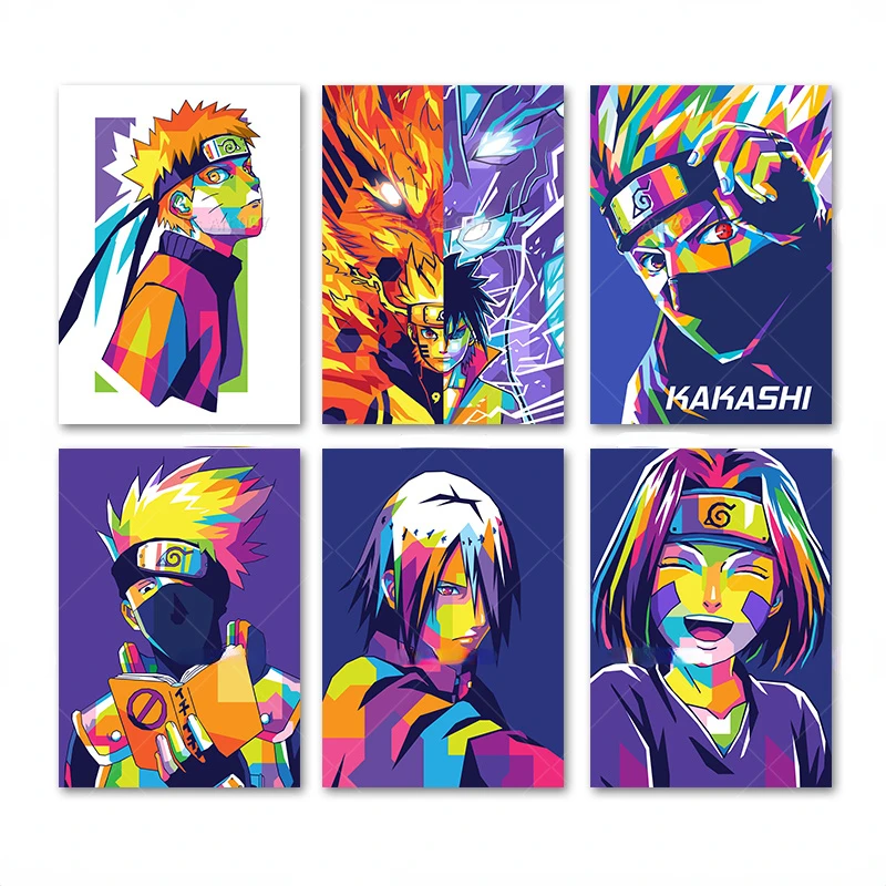 

Алмазная живопись «сделай сам» 5d, Алмазная мозаика, домашний декор, Набор для вышивки крестиком, персонажи японского аниме Наруто, алмазная ...