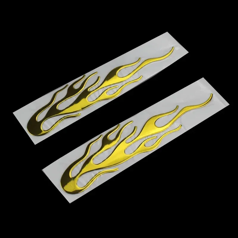 

2 шт., светоотражающая наклейка для автомобиля, мотоцикла, 3D пламя, огня, виниловая наклейка, круизер, чоппер, квадроцикл, двойной спортивный велосипед, поплавок