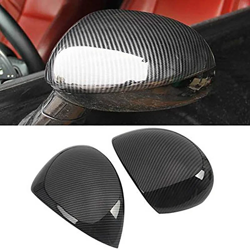 

For Dodge Challenger 2015-2020 ABS Carbon Fiber Side Door Rearview Mirror Cover Shell Decoration Trim