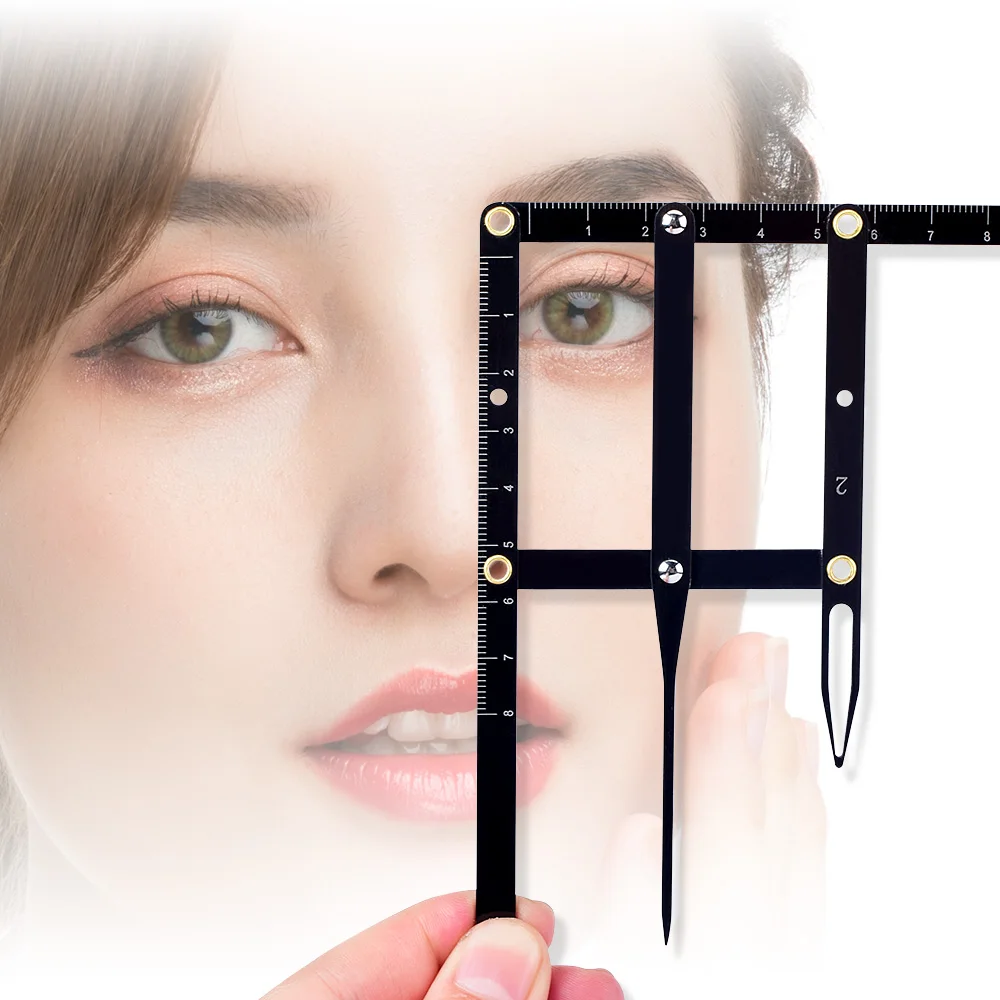 

Microshading Eyebrow Tattoo Stencil Ruler Positioning Reusable Template Eyebrow Makeup Tattoo Balance Measure Tool