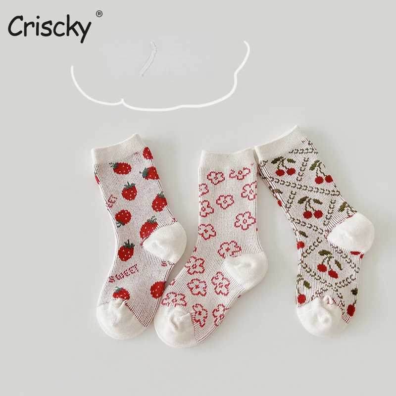 

Осенние детские носки Criscky 2022, хлопковые Мультяшные милые детские носки для девочек, модные милые носки для новорожденных мальчиков и малыш...