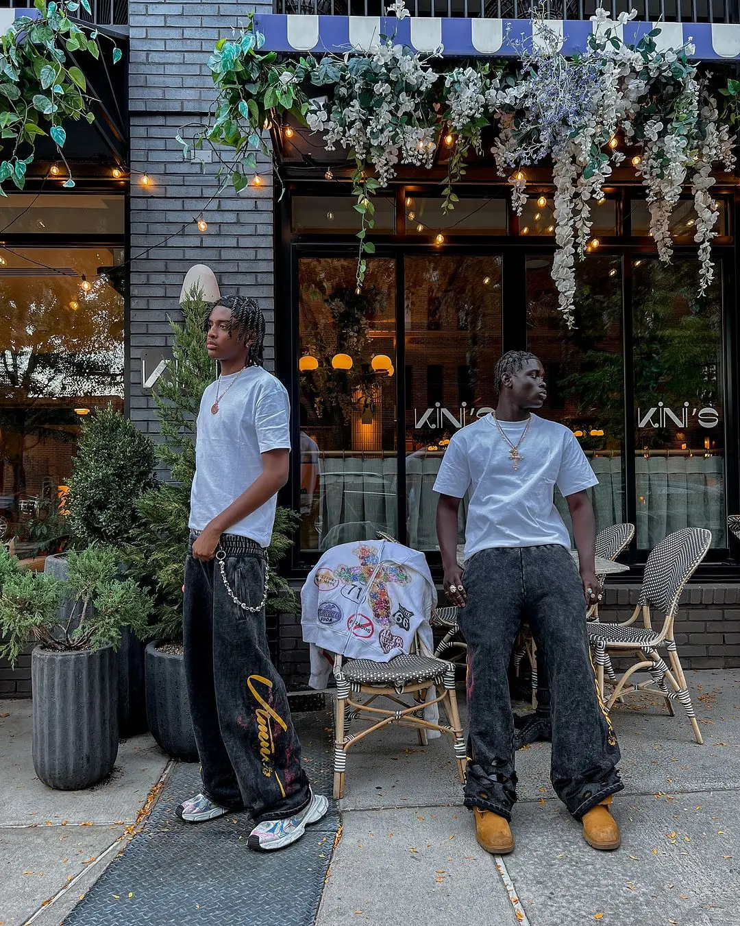 High Street Hip Hop Новые черные джинсовые брюки Y2k Goth Harajuku Мужская одежда Рваные