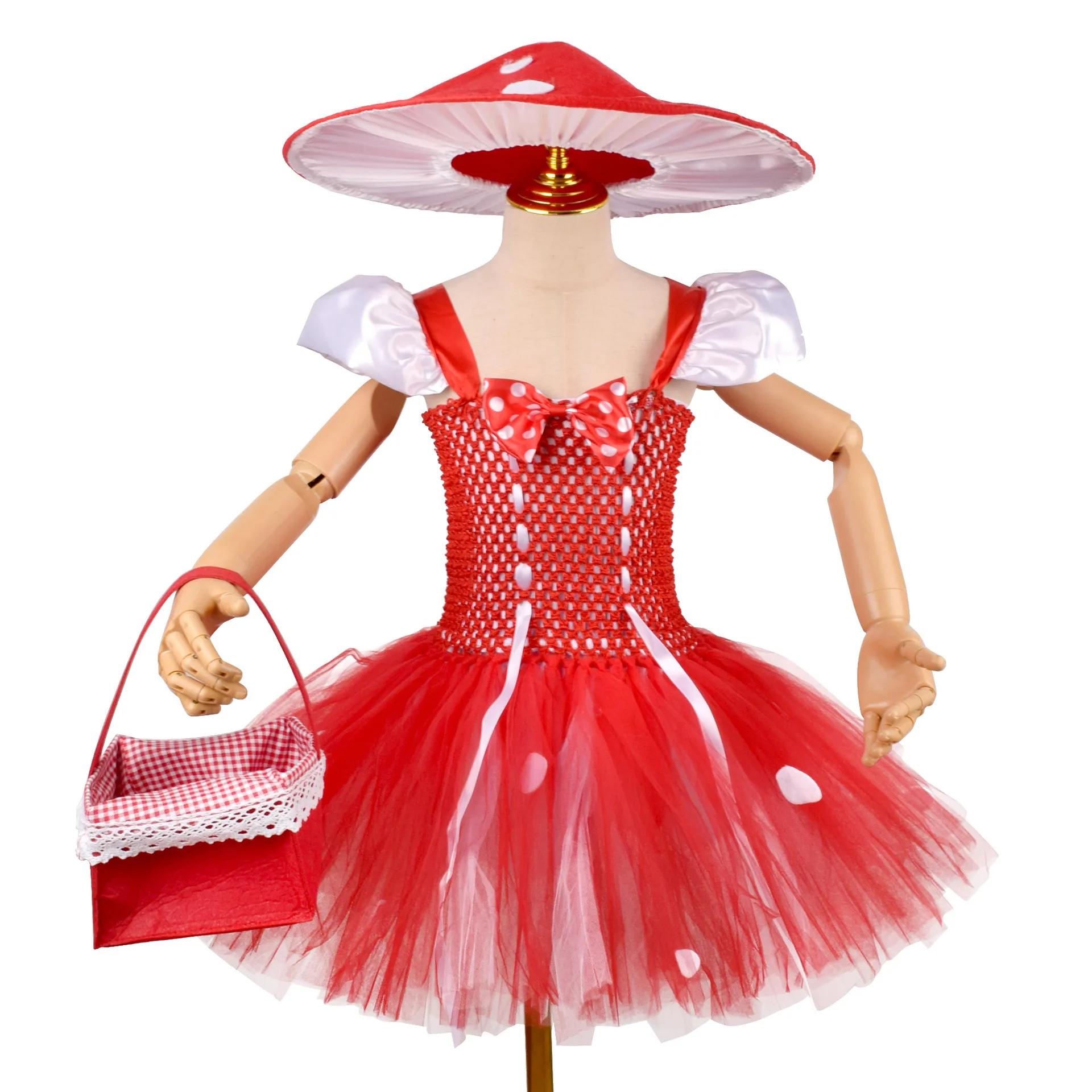 Детский костюм для косплея с грибами девочек детский красный комбинезон милая