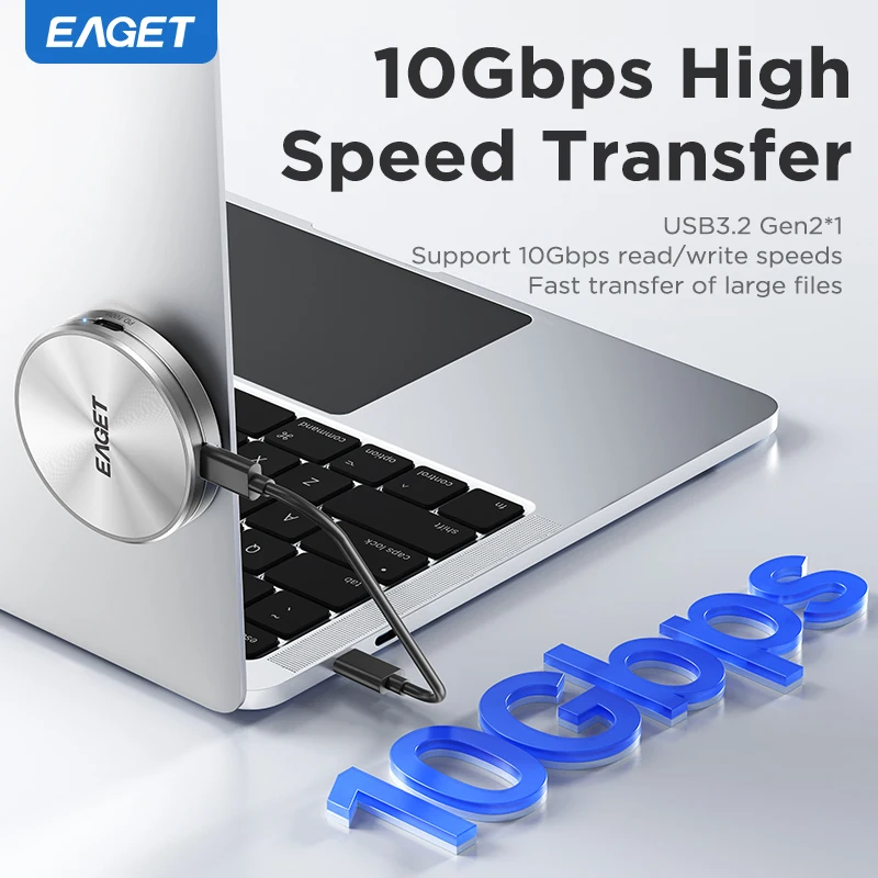 Магнитный Корпус Eaget 2230/2242 M.2 NVMe SSD 10 Гбит/с на USB Type C внешний адаптер для iPhone 15 Pro Max