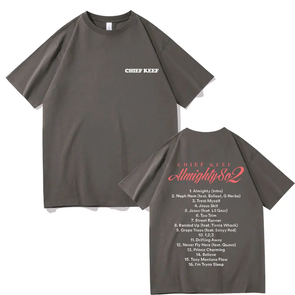 Фото Hot Sale New Rapper Chief Keef Almighty So 2 Album Graphic T Shirt Men Women Hip Hop Rap Oversized Tshirt Men's Fashion T-shirts №4