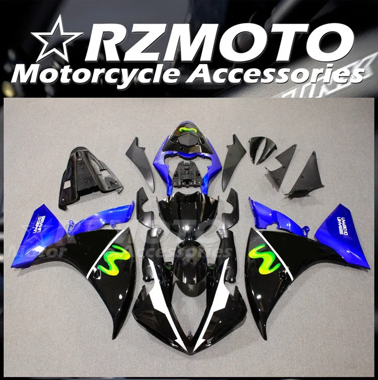 

Новый комплект обтекателей из АБС-пластика для мотоцикла и велосипеда, подходит для YAMAHA YZF - R1 2009 2010 2011 09 10 11, комплект обтекателей черного и с...