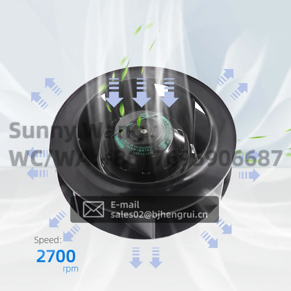 Фото ebmpapst R2E190-AO26-05 190 мм 230 В переменного тока 0,26/0,34 А 58/75 Вт турбо-реверсивный центробежный охлаждающий вентилятор с одним входом №3