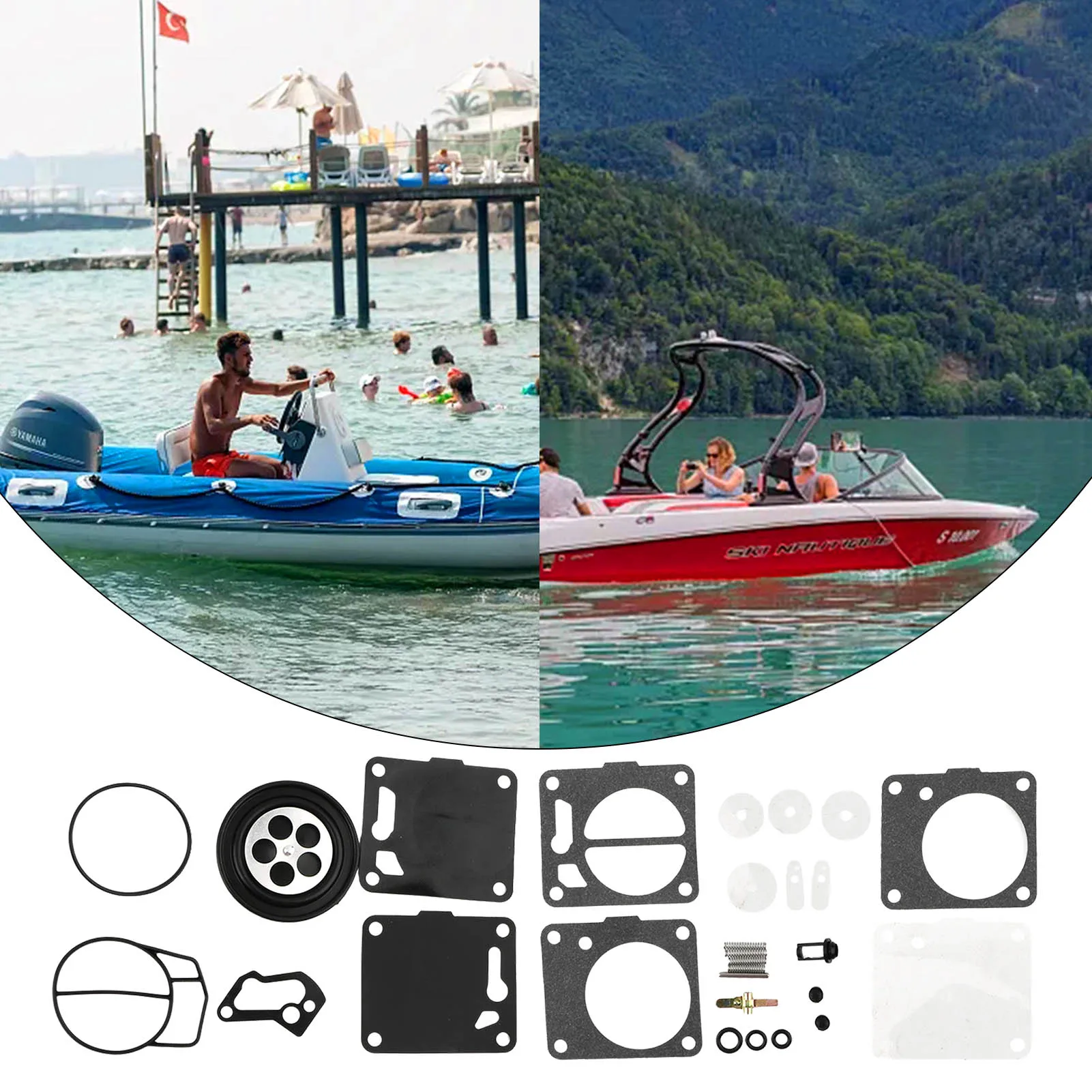 

Carburetor Carb Rebuild Kit Carburetor Repair Rebuild Parts Set For Miku-Ni Carburetors For Sea-Do-o 650 717 720 787 800 SP GS