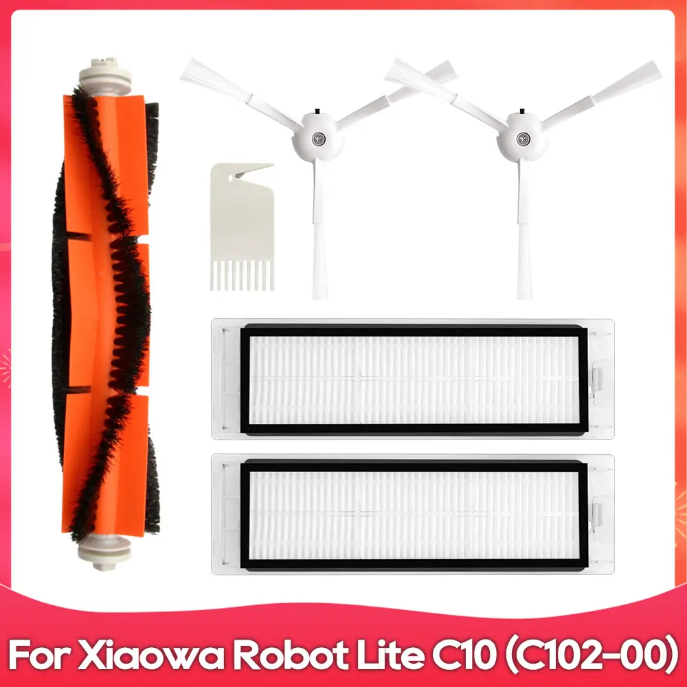 

Совместимость с роботом-пылесосом Xiaomi Xiaowa Robot Vacuum Cleaner Lite C10 / C102-00, роликовая боковая щетка, Hepa-фильтр, аксессуары, запасные части