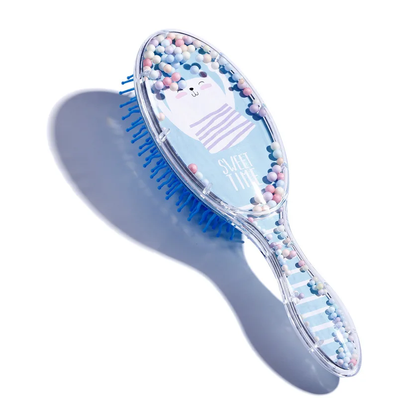 

Oval Airbag Comb Plastic Hairdressing Comb Hair Care Comb High Quality Anti-knot Massage Hair Comb Cartoon Dinosaur Transparent