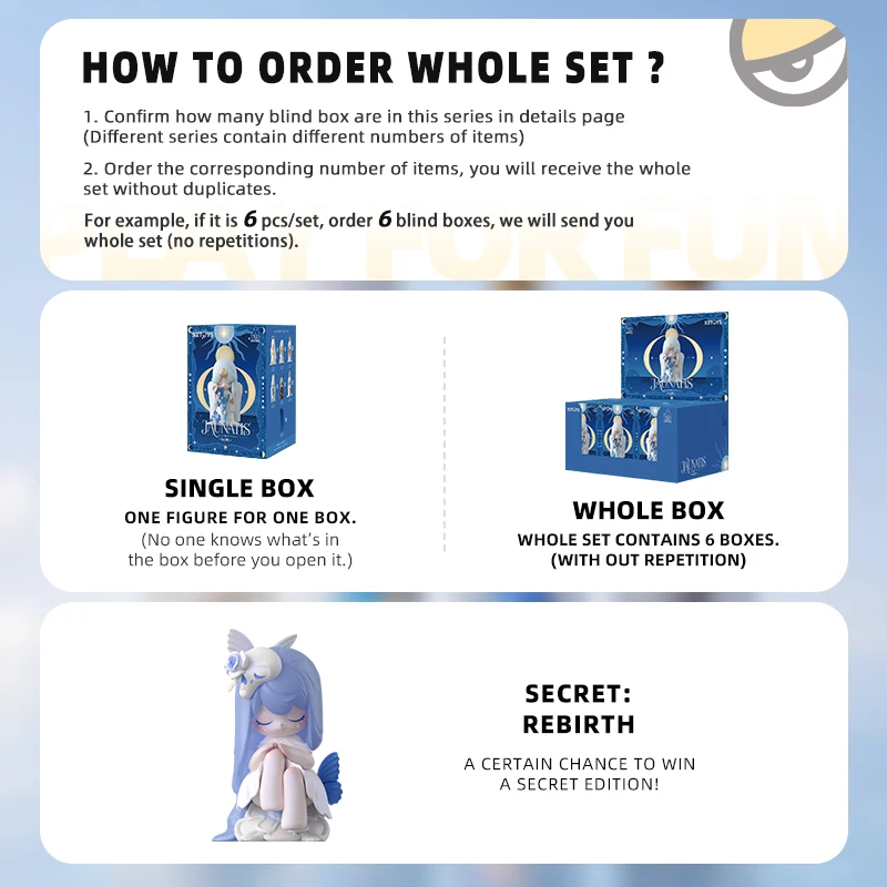 Фото 52TOYS Blind Box Laplly Infinite Beginning Series Kawaii Anime Action Figure Cartoon Model Surprise Box Mystery Box №5