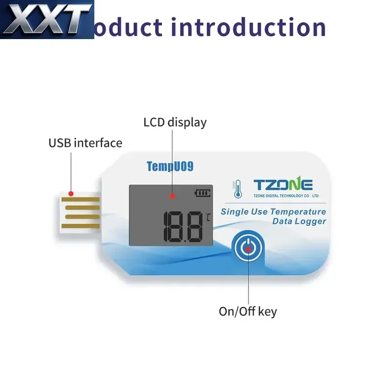 Цифровой USB-регистратор данных температуры и влажности XXT, высокоточный термометр без дисплея, без IP-защиты, для холодильных установок (art.: 3920dc9401bfa) - 3920dc9401bfa