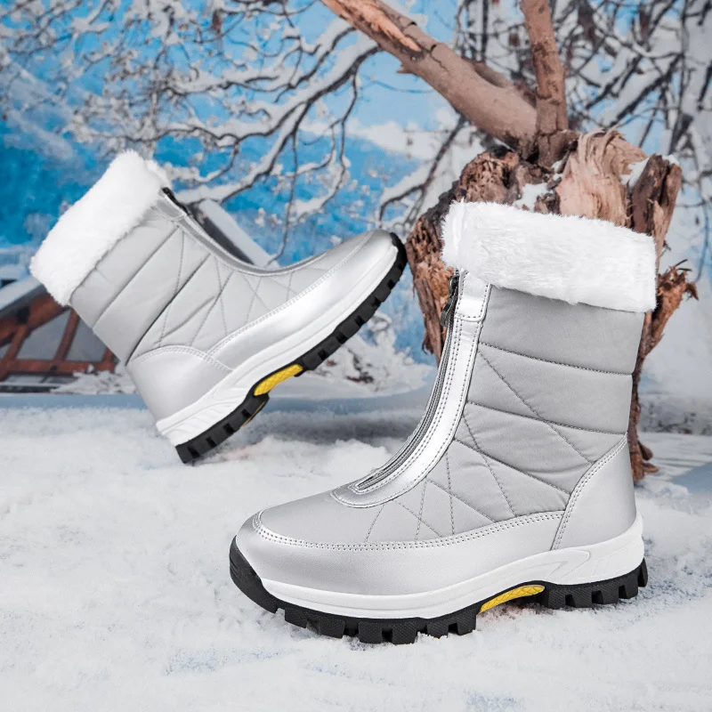 Xiaomi SALUDAS Waterproof Winter Boots Women Keep Warm Non-slip Ankle Boots Snow Boots Plus Size 42 White Boots Women Sneakers