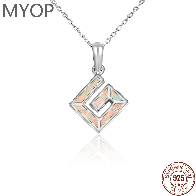 MYOP 2024 ювелирные изделия 925 пробы серебряные украшения Опал Подвеска стек чистый