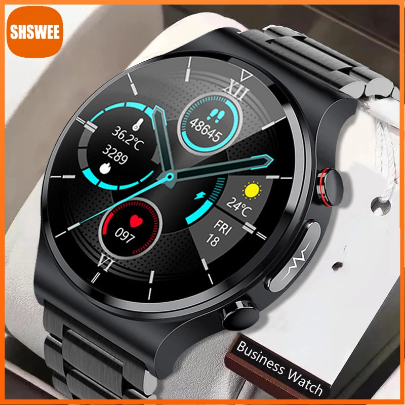 

For Xiaomi Huawei Smart Watch Men ECG+PPG Body Temperature Blood Oxygen Heart Rate Waterproof Wireless Charger Men Smartwatch