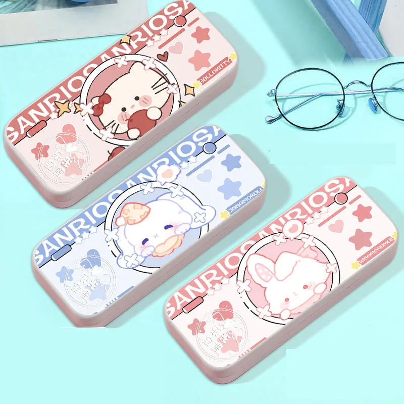 Sanrio Hellokitty мимелоди Коричный милый Футляр для очков мультяшный антиосенний