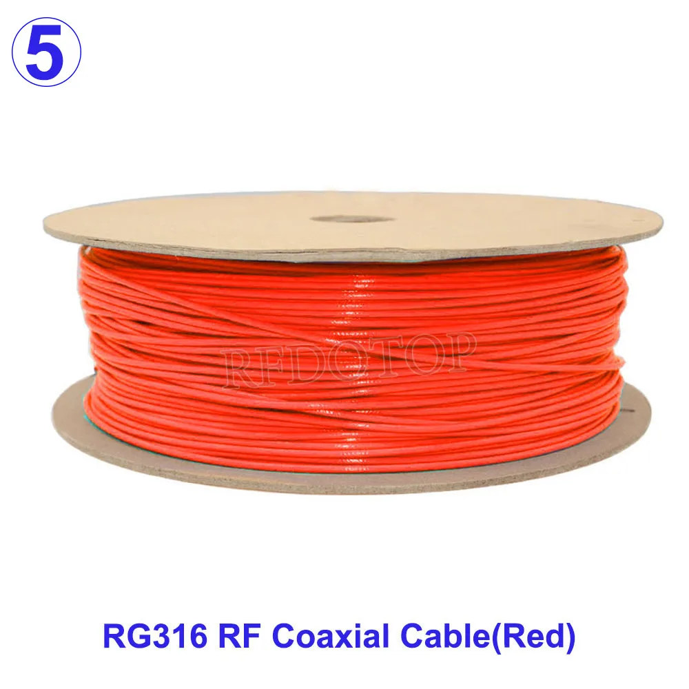 

RG316 Коричневый/Белый/Синий/Черный/Красный Коаксиальный кабель RG316 50 Ом с низкими потерями RG-316 для обжимного разъема Быстрая доставка Высокое качество