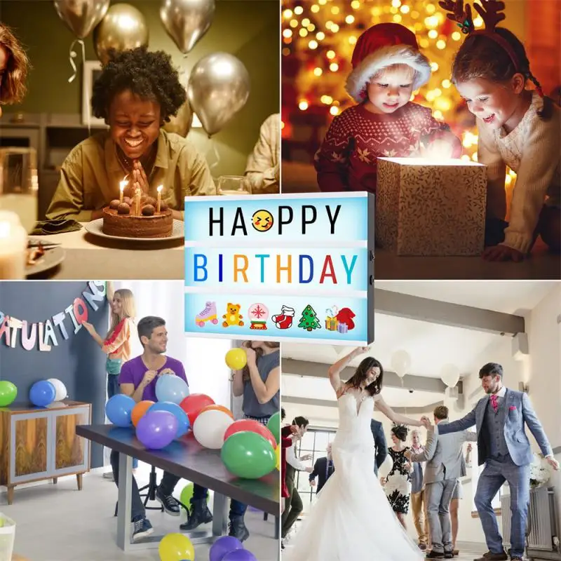 

Letter/ Number/ Symbol LED Night Light DIY A4 Cards Lamps For Birthday Christmas Party Decoration Desk Lamp Indoor Lighting