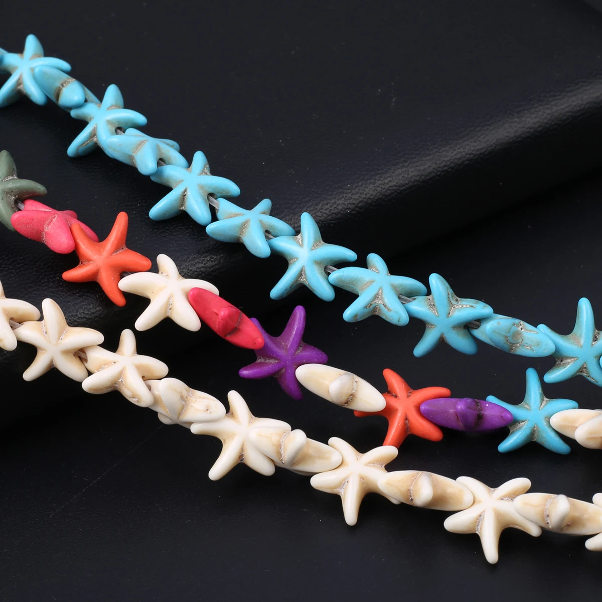 

Natural Stone Beaded Pentagram Turquoise Gemstone Isolation Loose Beads for Jewelry Making DIY Necklace Bracelet Accessories