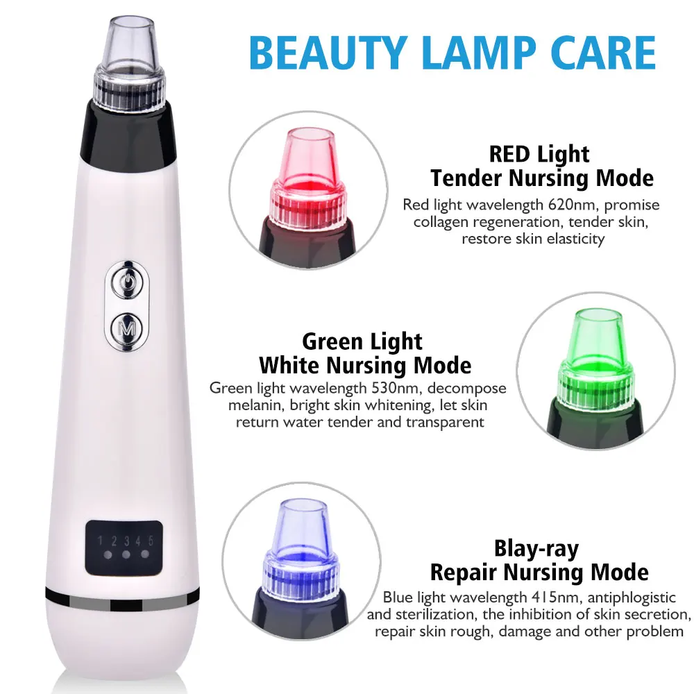 

Blackhead Remover Vacuum Pore Cleaner Electric Nose Face Skin Deep Cleansing Device Black Spots Acne Pimple Removal Beauty Tool