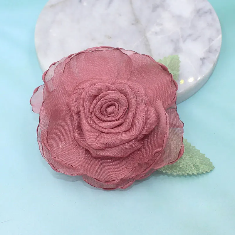 Женская шелковая брошь в виде цветка трехмерная Увядшая форме розы изысканная