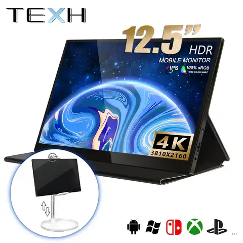 2 в 1 12,5 дюймов 4K Портативный сенсорный экран IPS Тип C сотовый телефон ноутбук ПК HDMI соединение для Huawei PS5 переключатель X-box