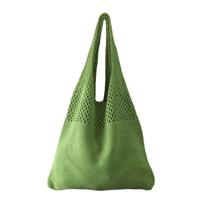 

Hollow Woven Knitted Braid Bags Large Handbags Summer Womens Braid Shoulder Bags Beach Bag Large Capacity Tote Handbag
