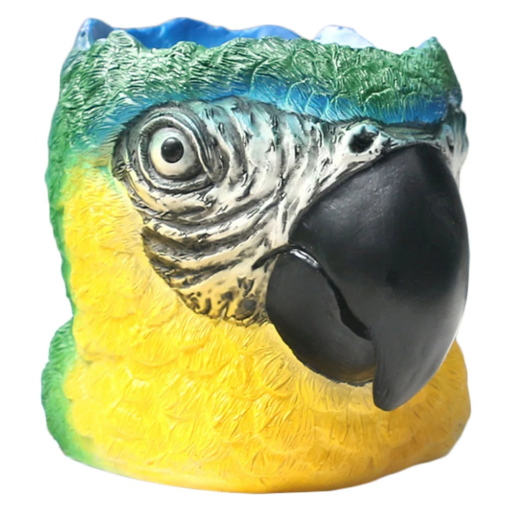 

1pc Resin Parrot Flower Pot Creative Cartoon Flowerpot Resin Handicraft Ornament
