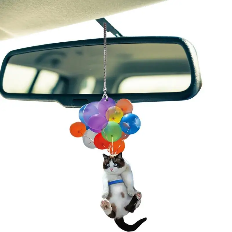 

Car Pet Decoration Interior For Car Mirrors Car Pendant Creative Cute Branch Cat Rearview Mirror Pendant Interior Decoration