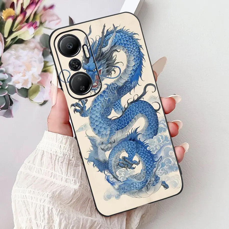 Для Infinix Hot 20 20i 4G Чехол X6826 X665C Силиконовый чехол Cute Cat Tiger Мягкий для Play X6825 Hot20 5G Coque