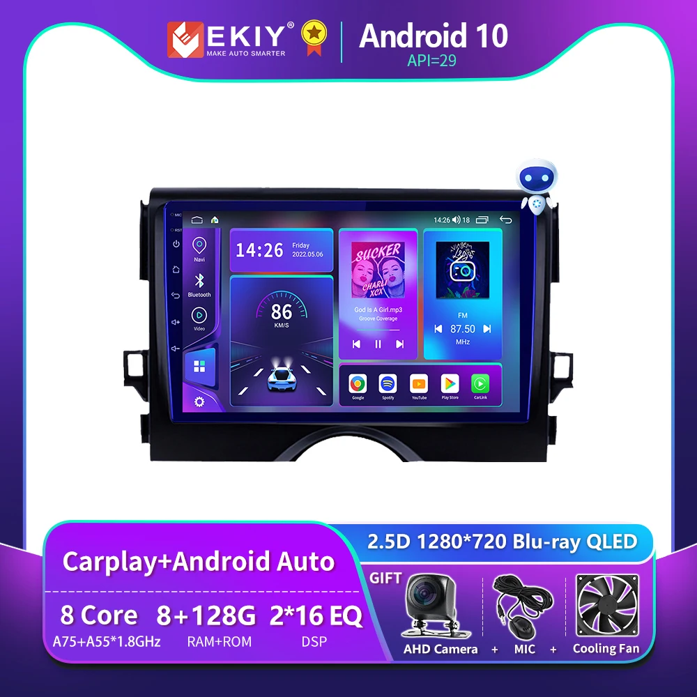 

EKIY T900 Android для TOYOTA REIZ Mark X 2009-2019 автомобильный радиоприемник GPS навигация стерео мультимедийный плеер CarPlay QLED головное устройство