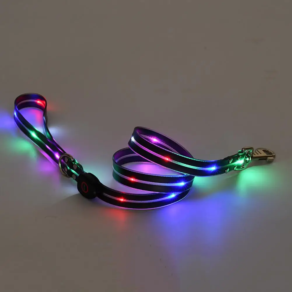 

Customizable Dog Collar Usb Rechargeable Led Light Dog Collar Adjustable Length 3 Light Modes Night Glow for Safety for Breeds