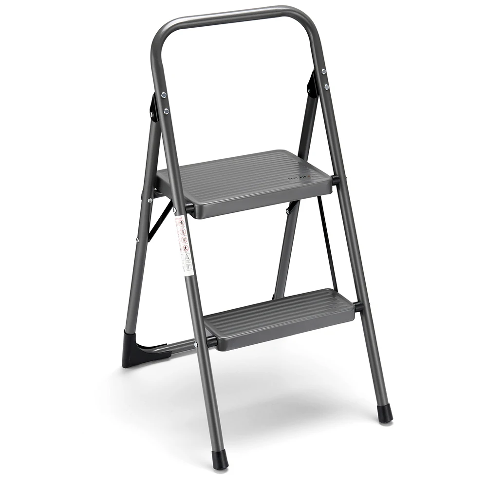 

Складная 2-ступенчатая лестница для дома светильник легкая складная алюминиевая лестница, лофт, чердак, кухня светильник телескопическая