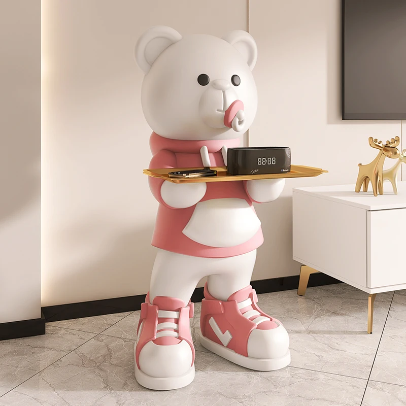 

Домашний декор скульптуры и искусственная пустышка медведь большой пол искусственная статуя животного из смолы для гостиной