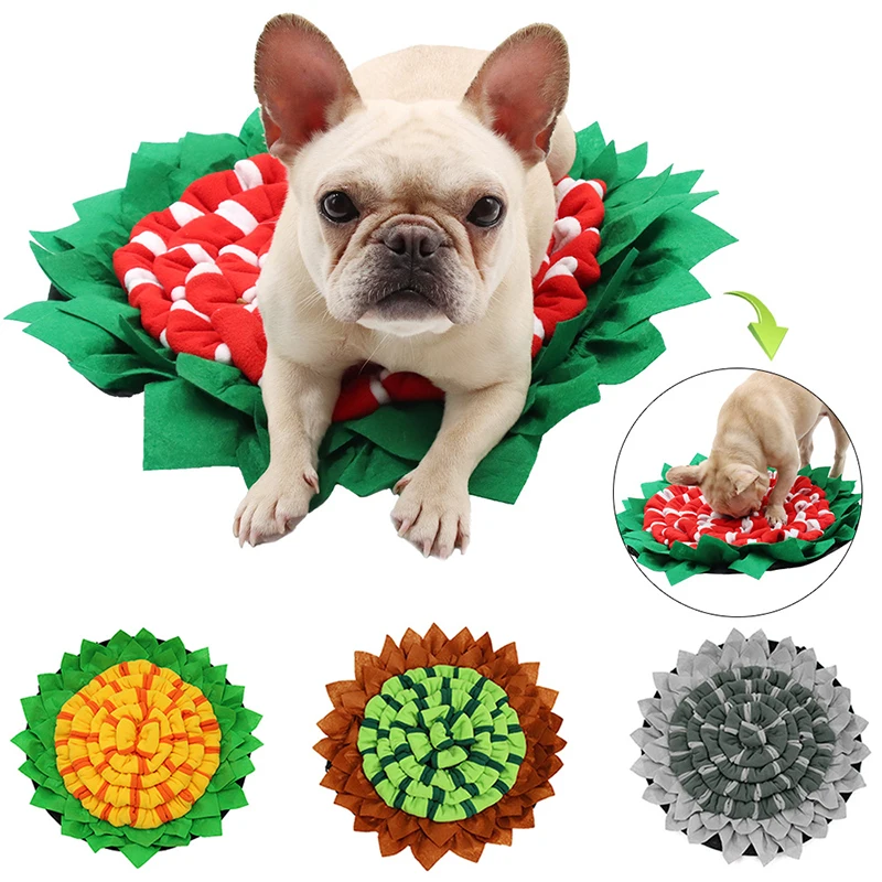 

Pet Sniffing Pad Anti-choking Dog Slow Food Mat Interactive Training Puppy Snuffle Pad Nose Smell Game Puzzle Blanket Dispenser