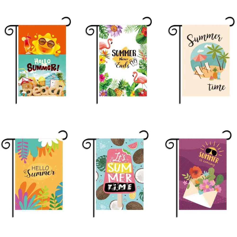 Летний Садовый флаг для мороженого 12x18 вертикальный двусторонний рисунок Hello Summer