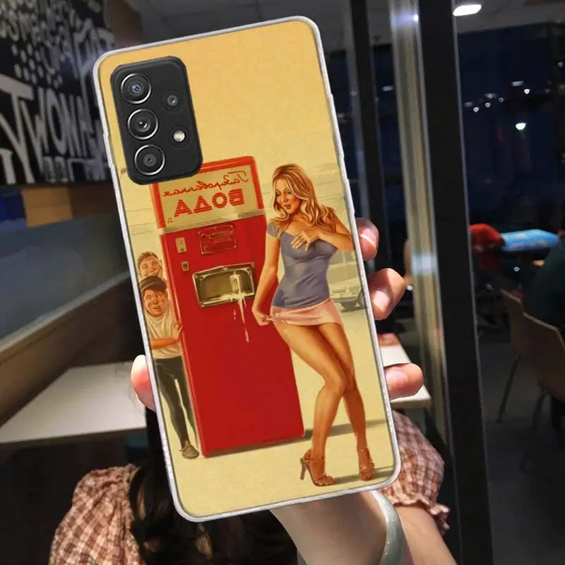 Сексуальный чехол для телефона девушки Vintege Samsung S22 Plus S21 Ultra S20 FE S10 Lite Galaxy S9 S8 S7 Edge F62