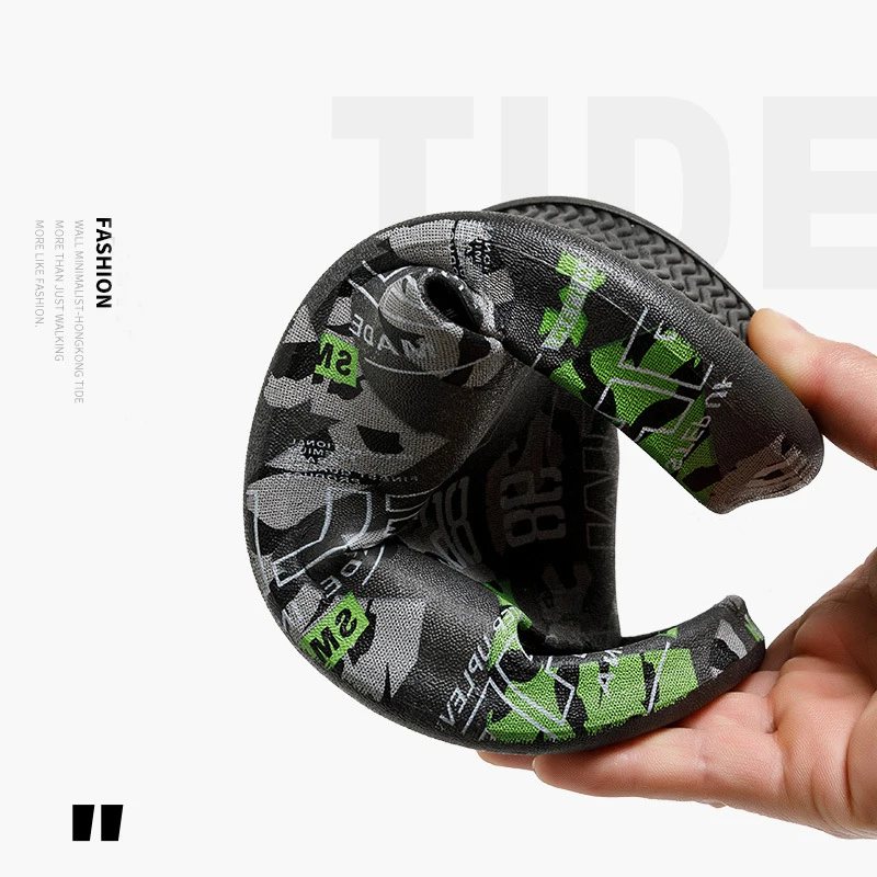 2022 Summer Men Slippers Thick Platform Beach Flip Flops Soft Thick Heel Non-slip Sole Casual Couples Shoes Outdoor Sandals